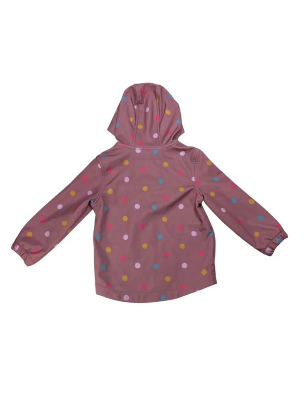 Cat & Jack 18M  Girls Pink Polka Dot Hooded Jacket Full Zipper & Fleece Lining
